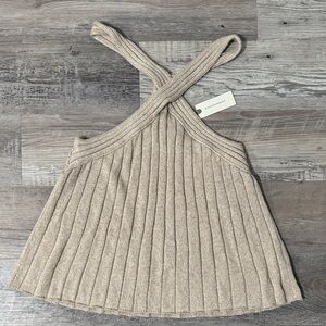 Anthropologie Beige Ribbed Camisole
